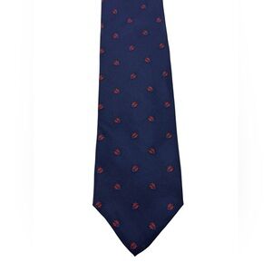 Louis Dell’Olio Silk Tie Navy Red Ladybug Italy Classic Novelty